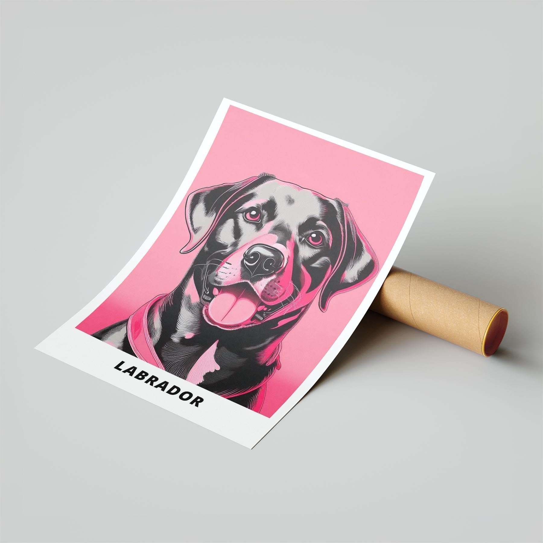 Labrador Retriever Pink and Black Dog Series 6 image 6