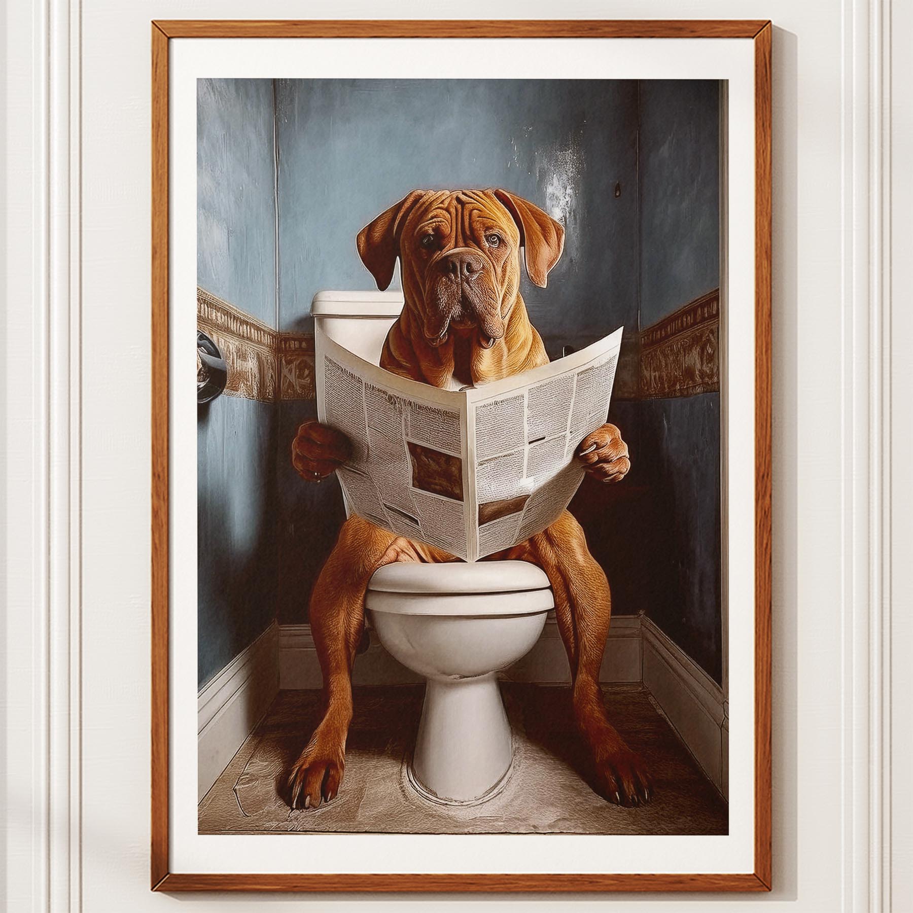 Dogue de Bordeaux Toilet Humour Dog Series image 10