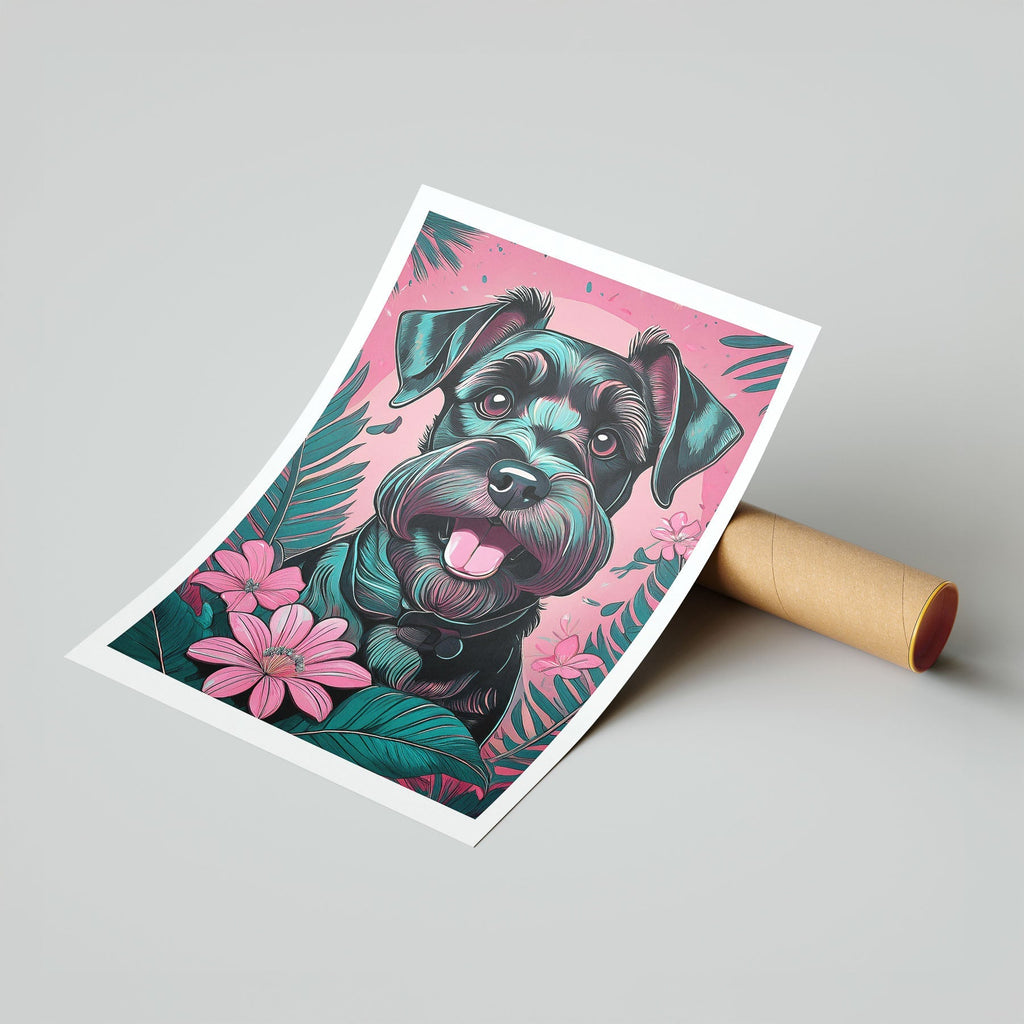 Miniature Schnauzer Flowery Dog image 7