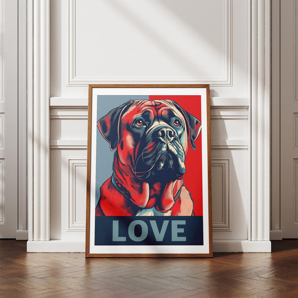 Bullmastiff LOVE Series Inspired by the Obama Poster image 4