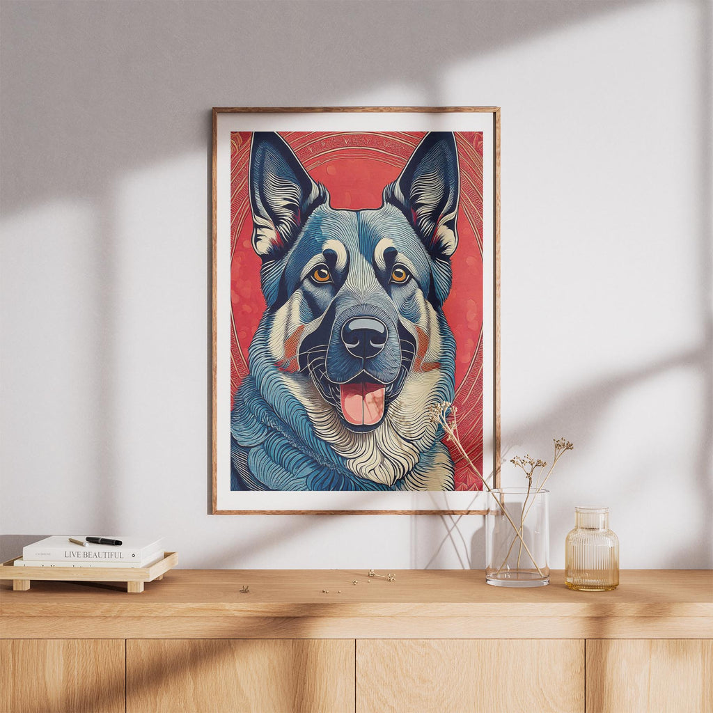 German Shepherd Hokusai Japanese Inspired Dog Series image 8