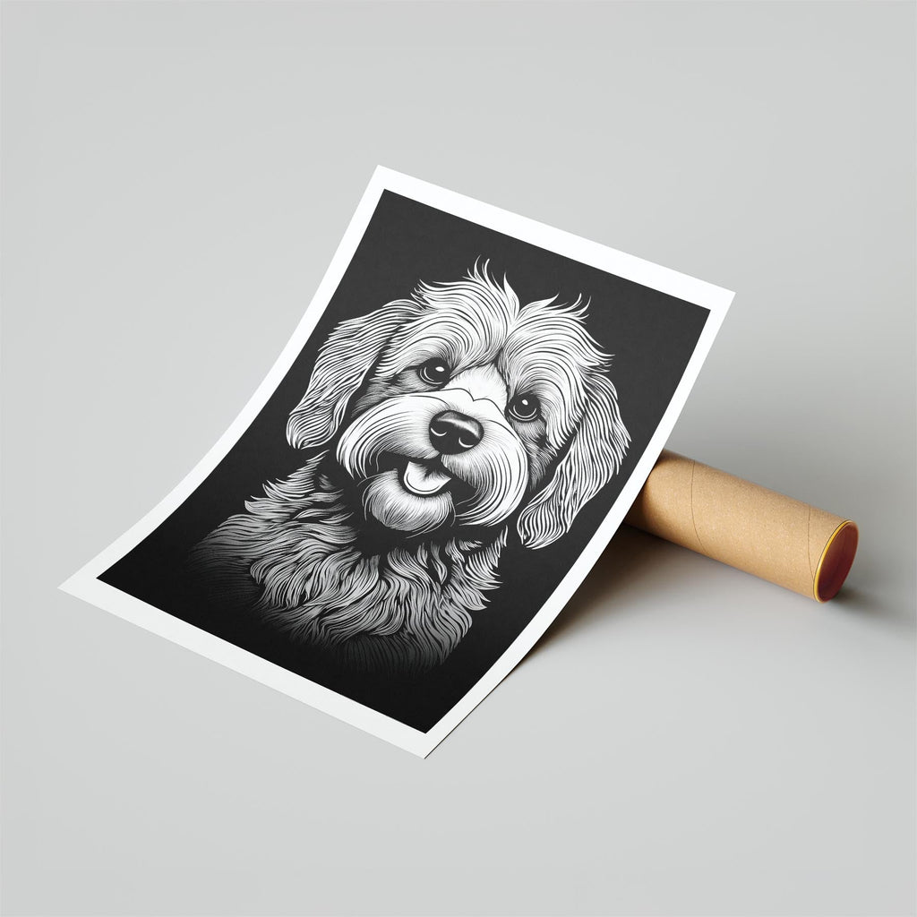 Bichon Frise Line Dog Series in Black and White image 6