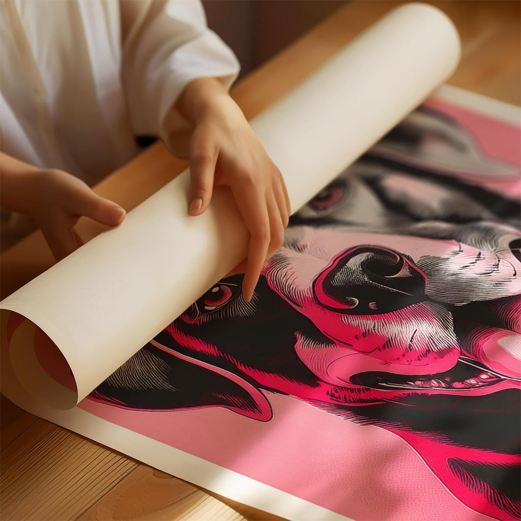 Labrador Retriever Pink and Black Dog Series 5 image 1