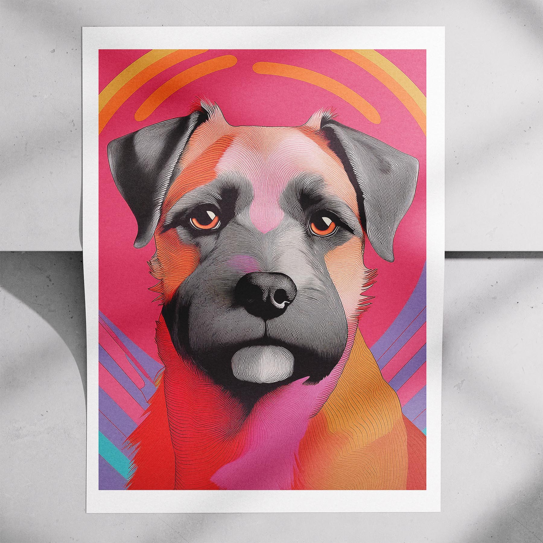 Border Terrier Modern Pop Dog Series image 7