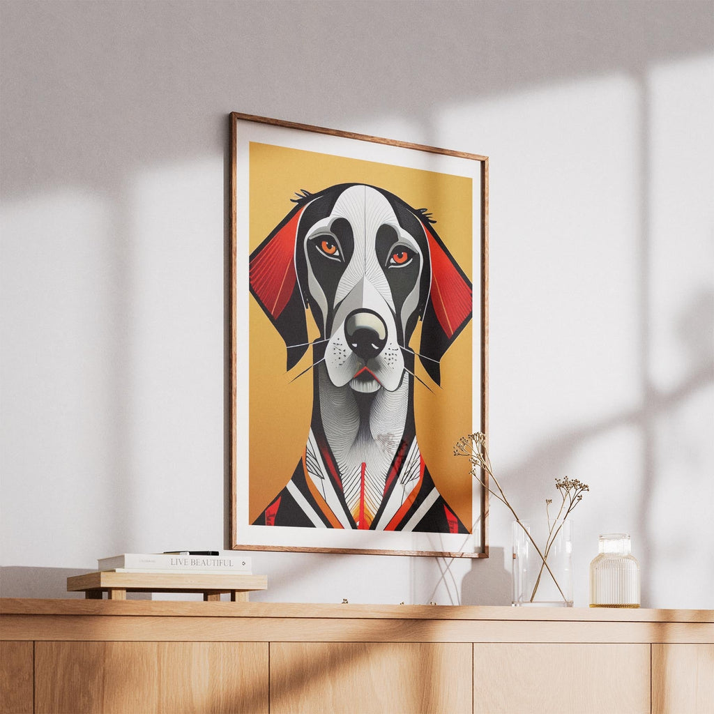 German Pointer Geometric Orange Series image 5
