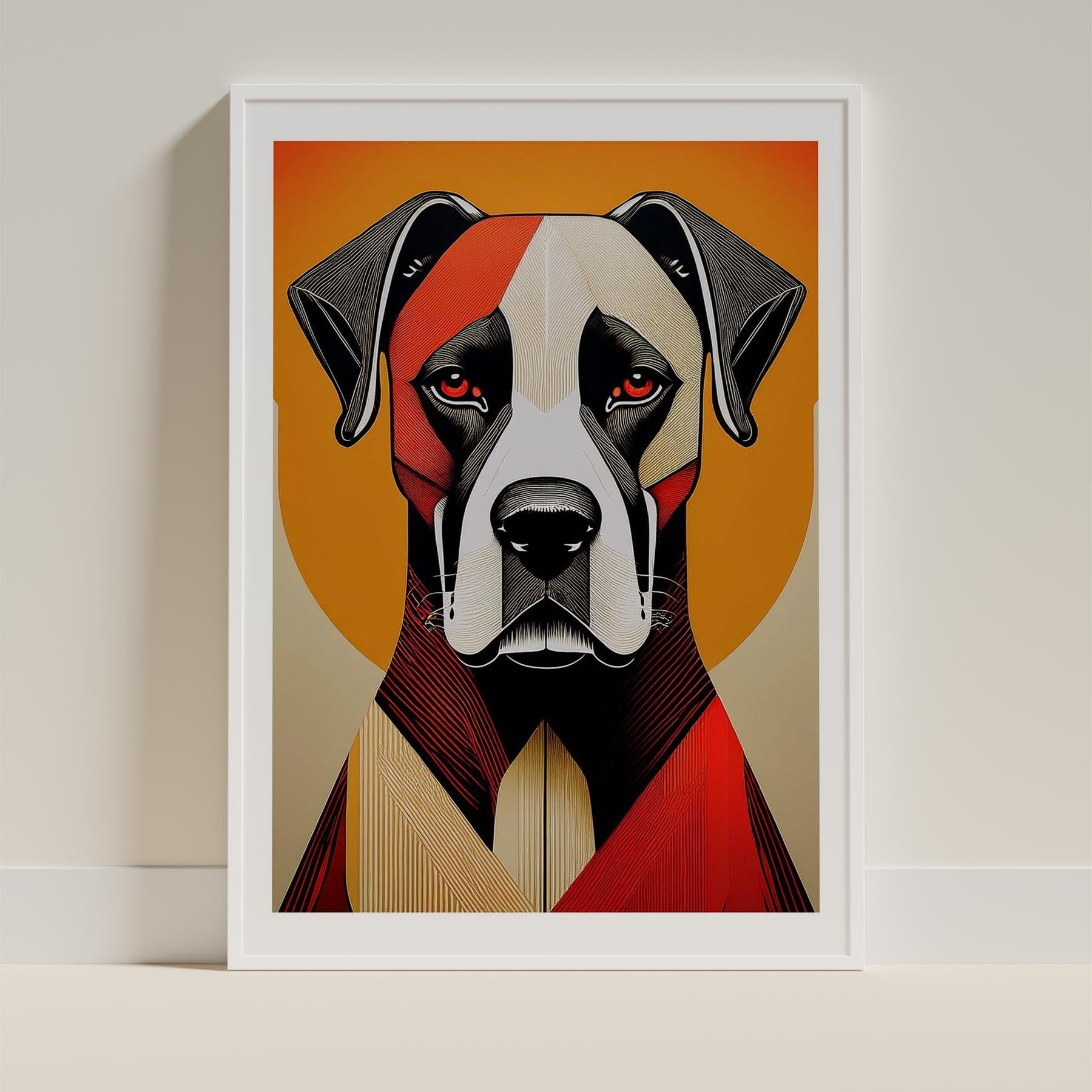 Boxer Geometric Orange Series image 9