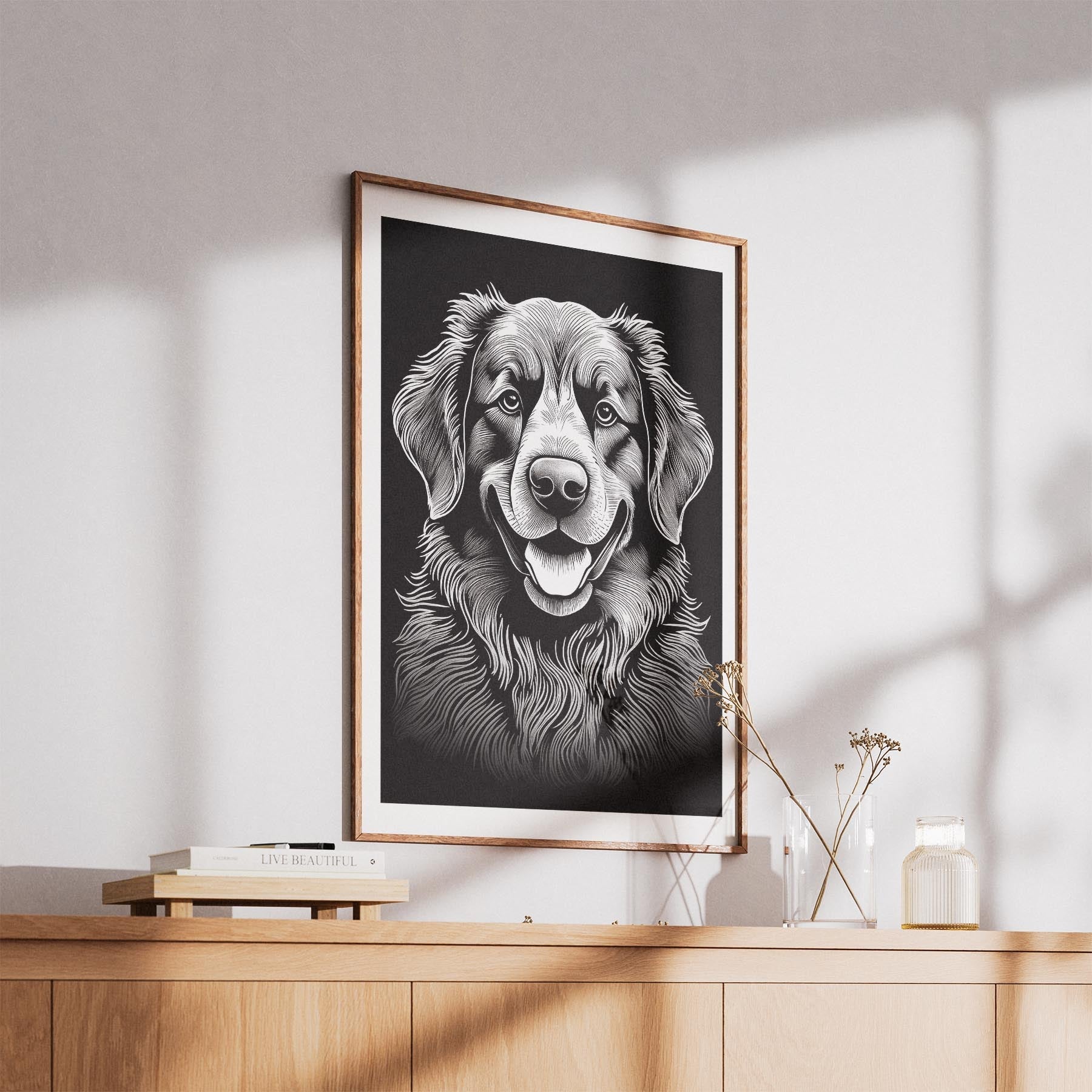 Newfoundland Line Dog Series in Black and White image 5