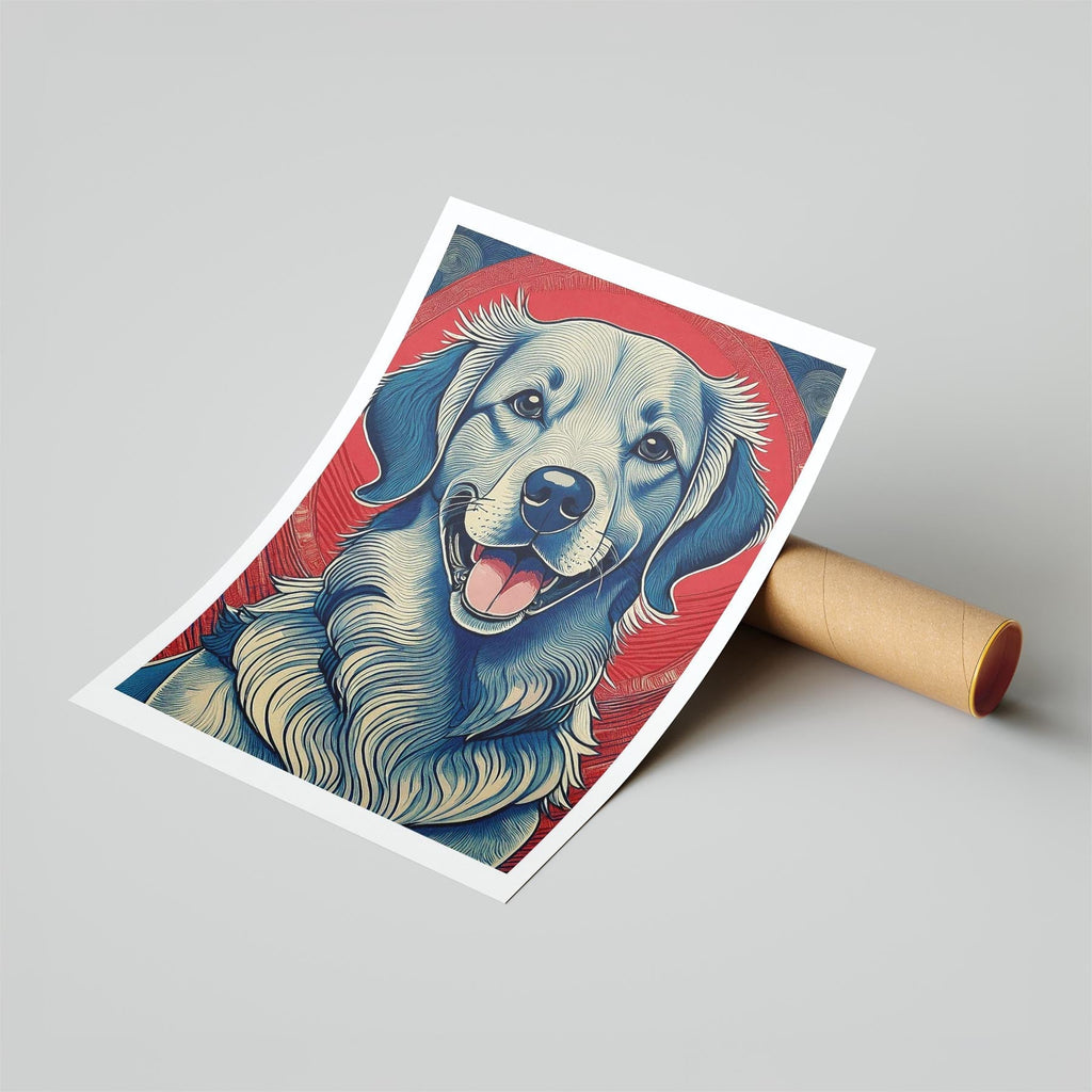 Golden Retriever Hokusai Japanese Inspired Dog Series image 6
