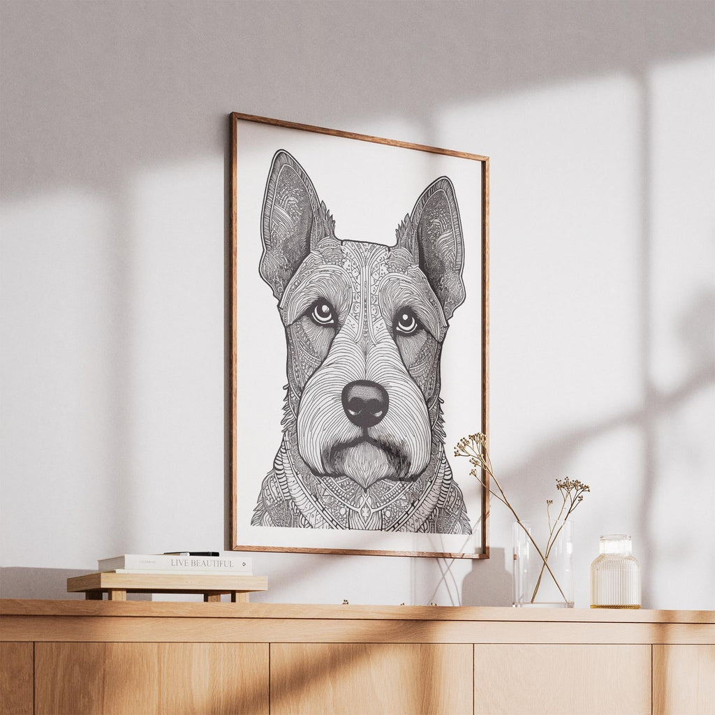 Scottish Terrier Mandala Black and White Dog Series image 5