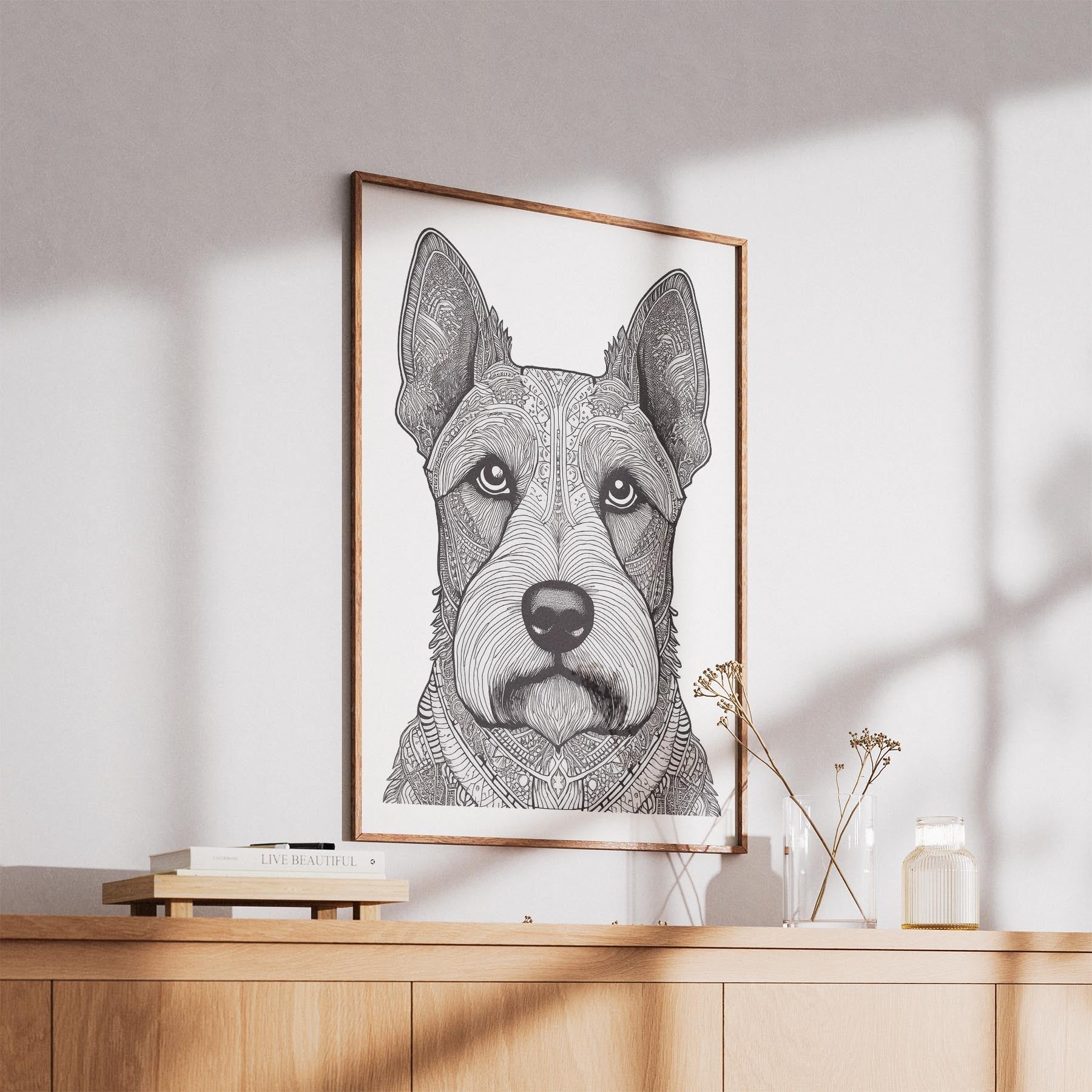 Scottish Terrier Mandala Black and White Dog Series image 5