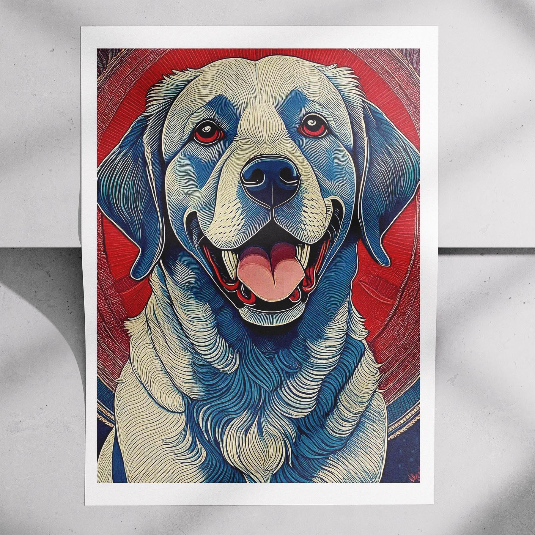 Labrador Retriever Hokusai Japanese Inspired Dog Series 4 image 7