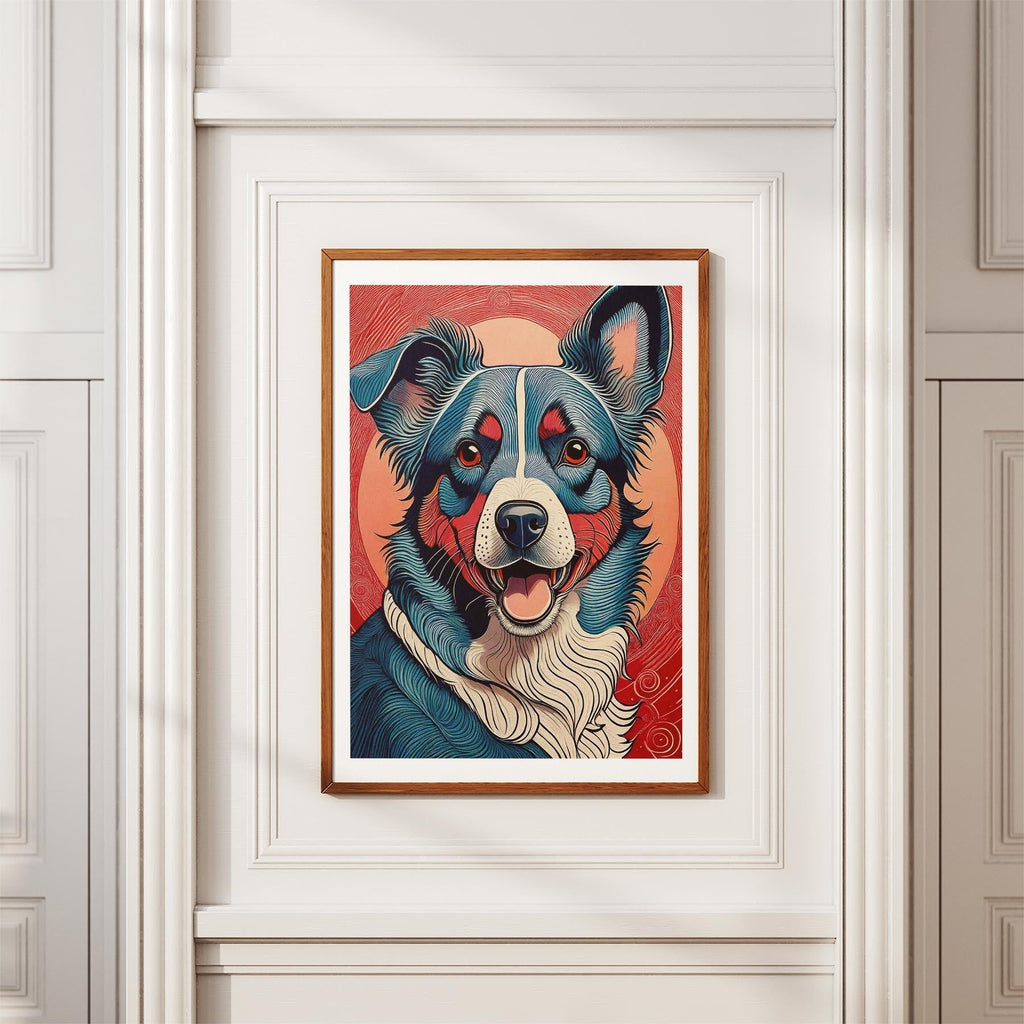 Border Collie Hokusai Japanese Inspired Dog Series image 3