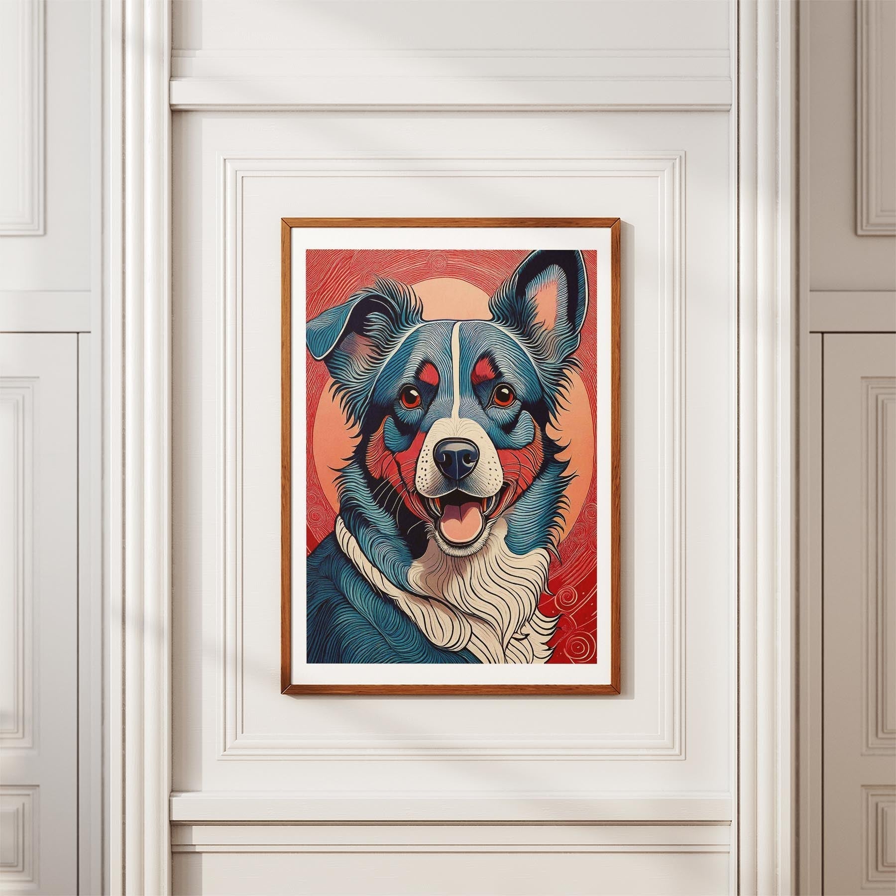 Border Collie Hokusai Japanese Inspired Dog Series image 3