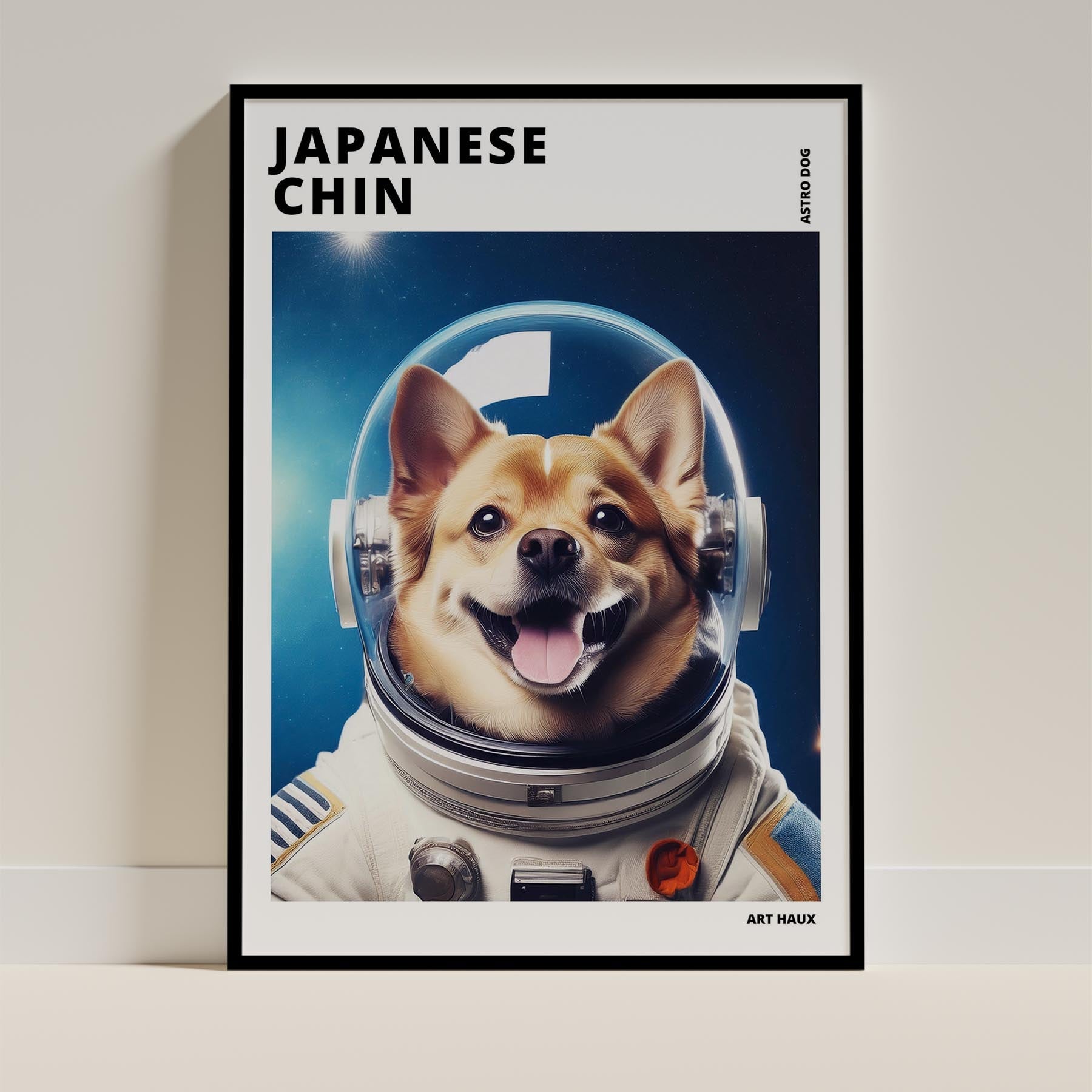 Japanese Chin Astronaut Dog Series with Text Astro Dog image 11