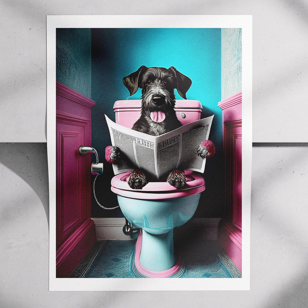 Deerhound Toilet Dogs PInk and Turquise image 7