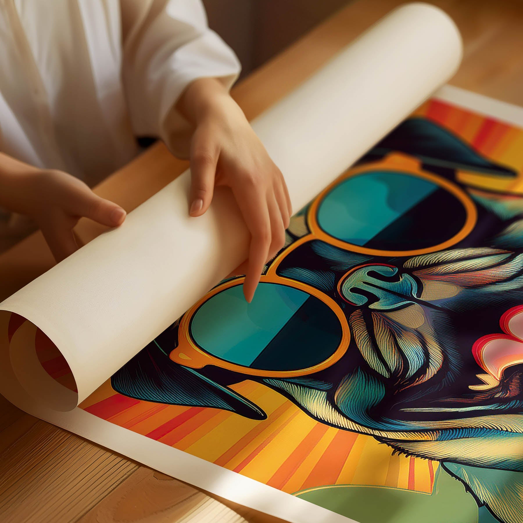 Pug In Colourful Sunnies 2 image 3