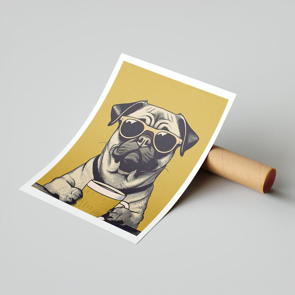 Pug Chillin Coffee Dog image 7