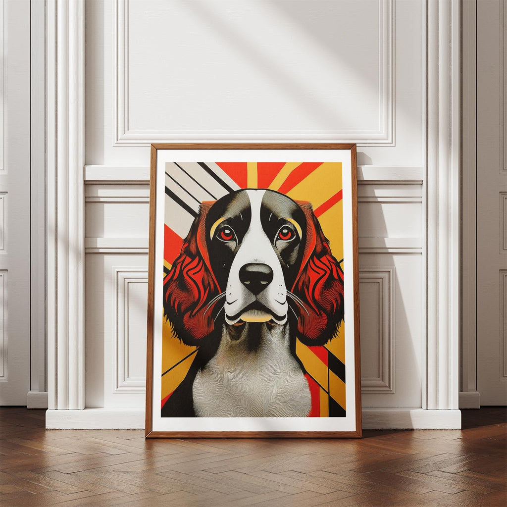 English Springer Spaniel Geometric Orange Series image 4