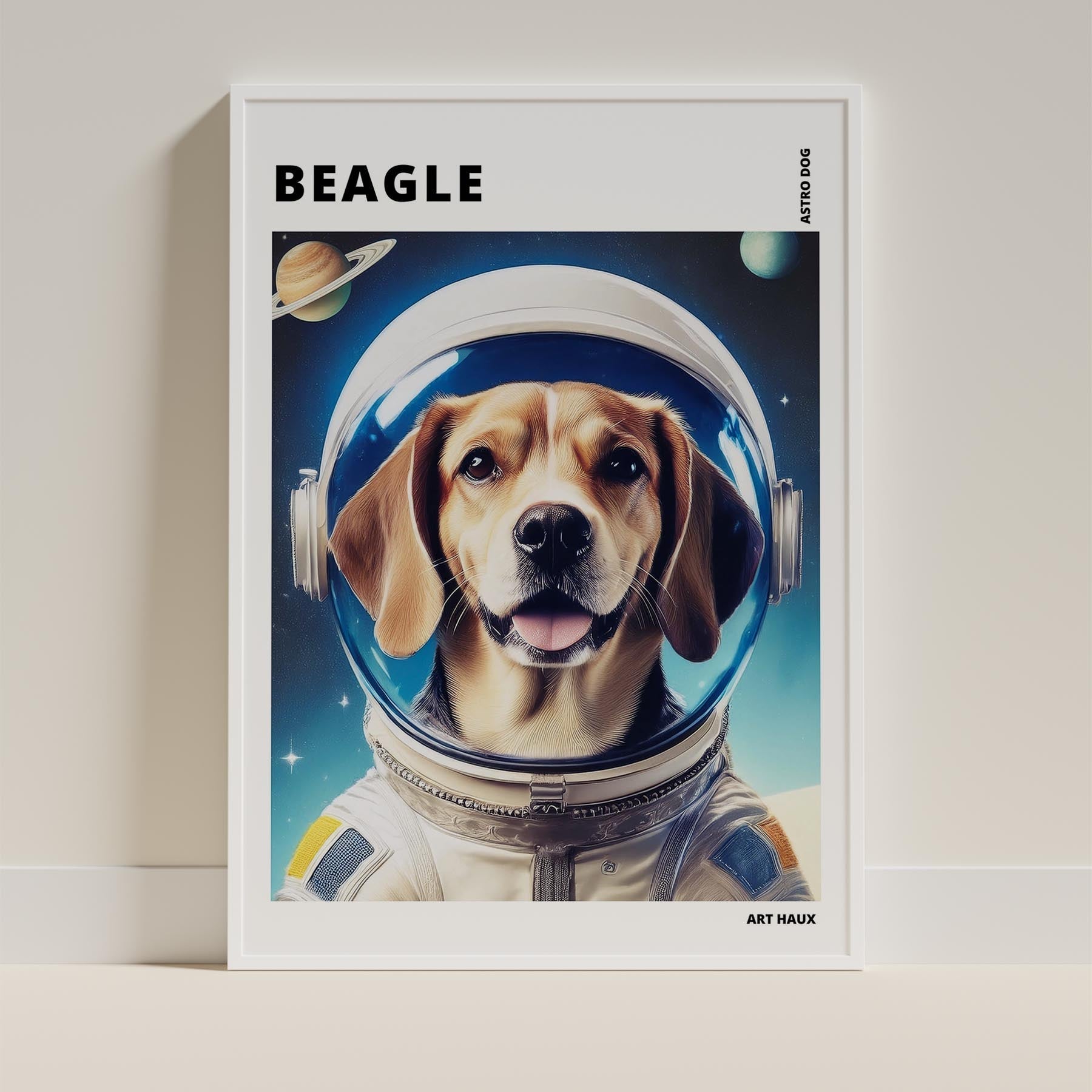 Beagle Astronaut Dog Series with Text Astro Dog image 9