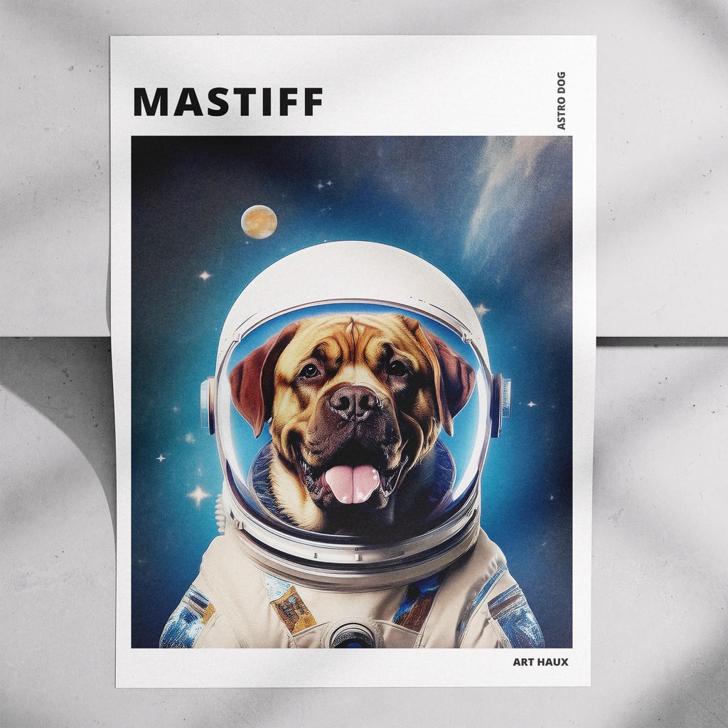 Mastiff Astronaut Dog Series with Text Astro Dog image 7