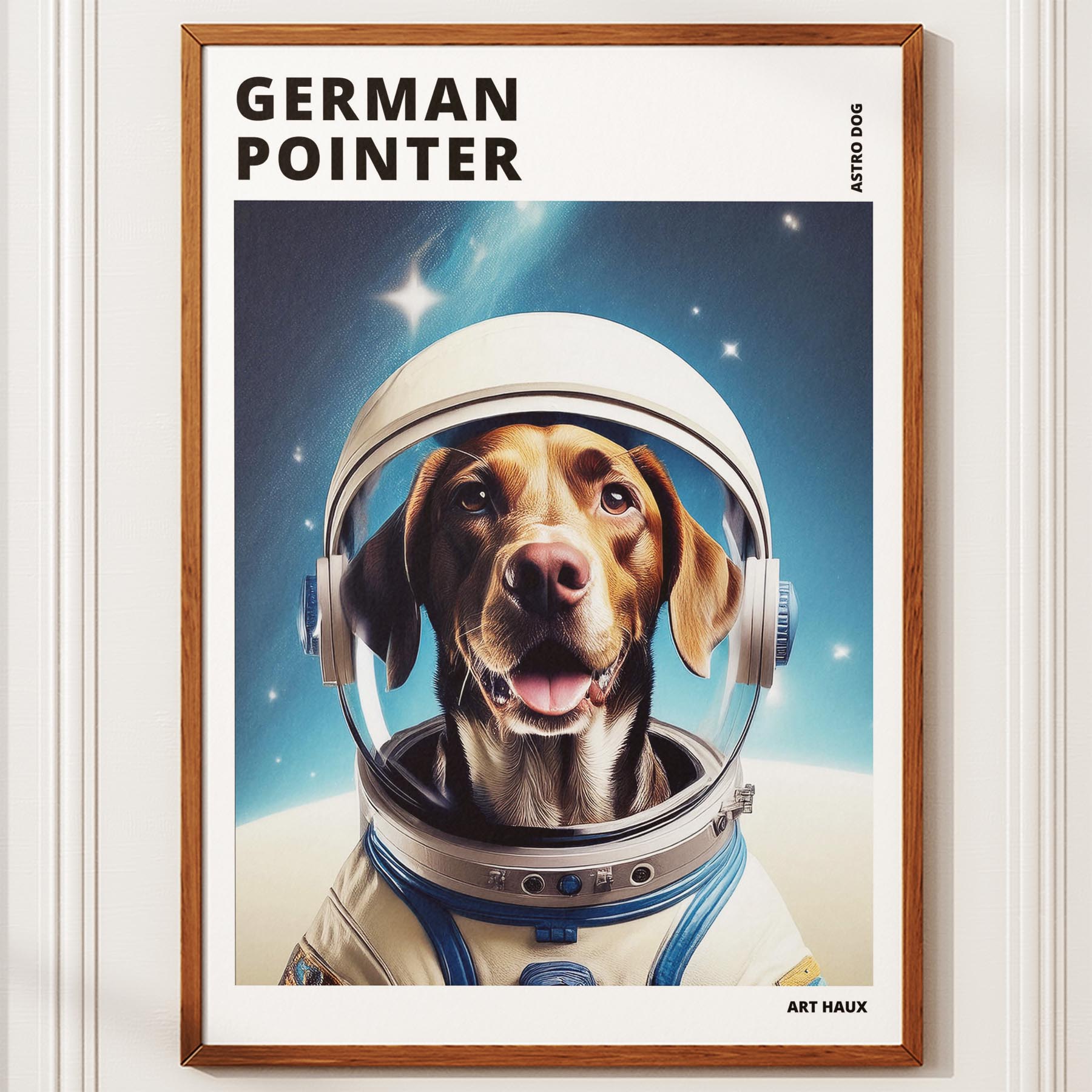 German Pointer Astronaut Dog Series with Text Astro Dog image 10