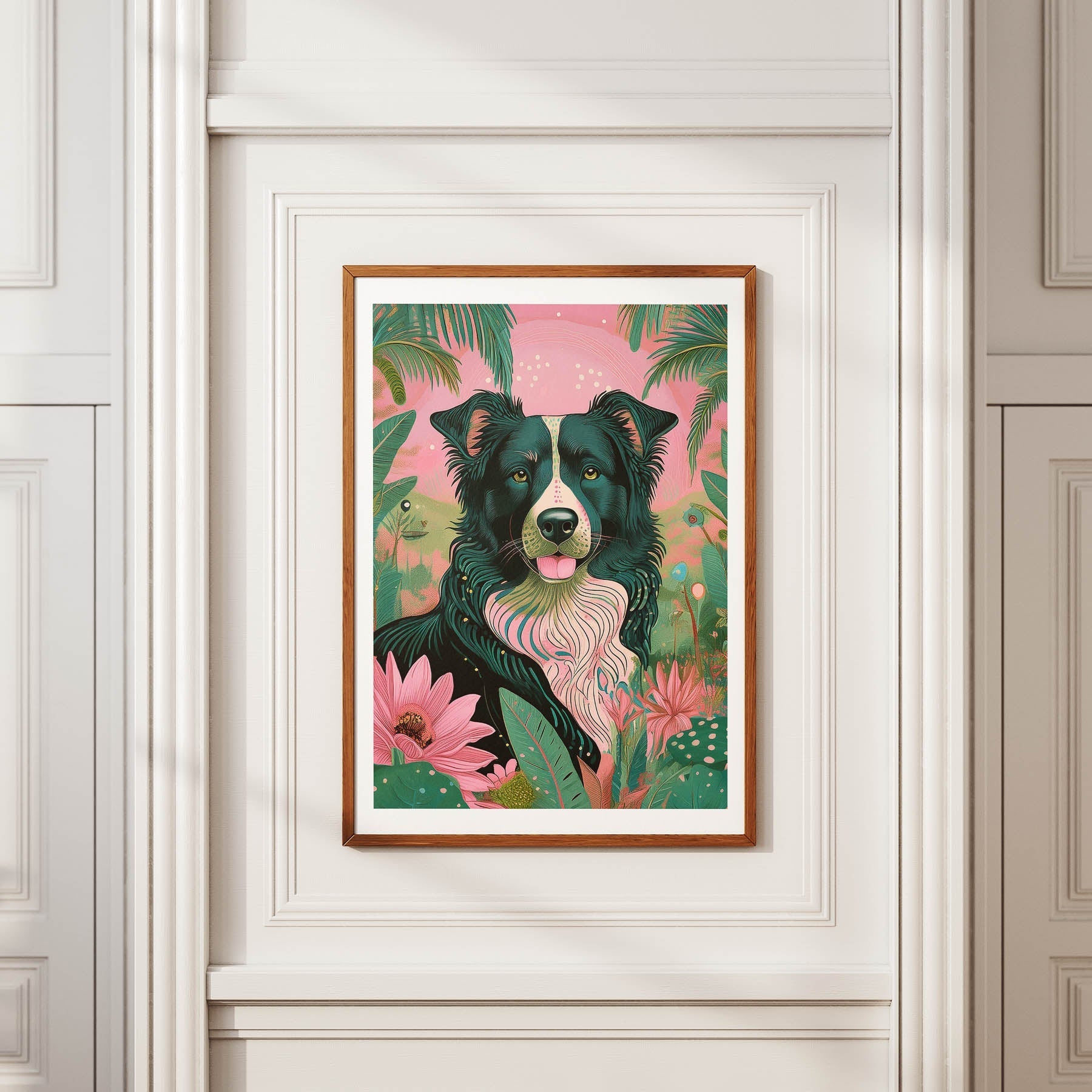 Border Collie Flowery Dog image 3