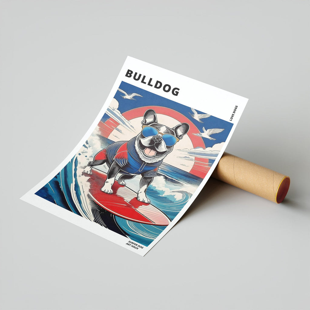 Bulldog Hokosai Surfer Dogs 1 image 7