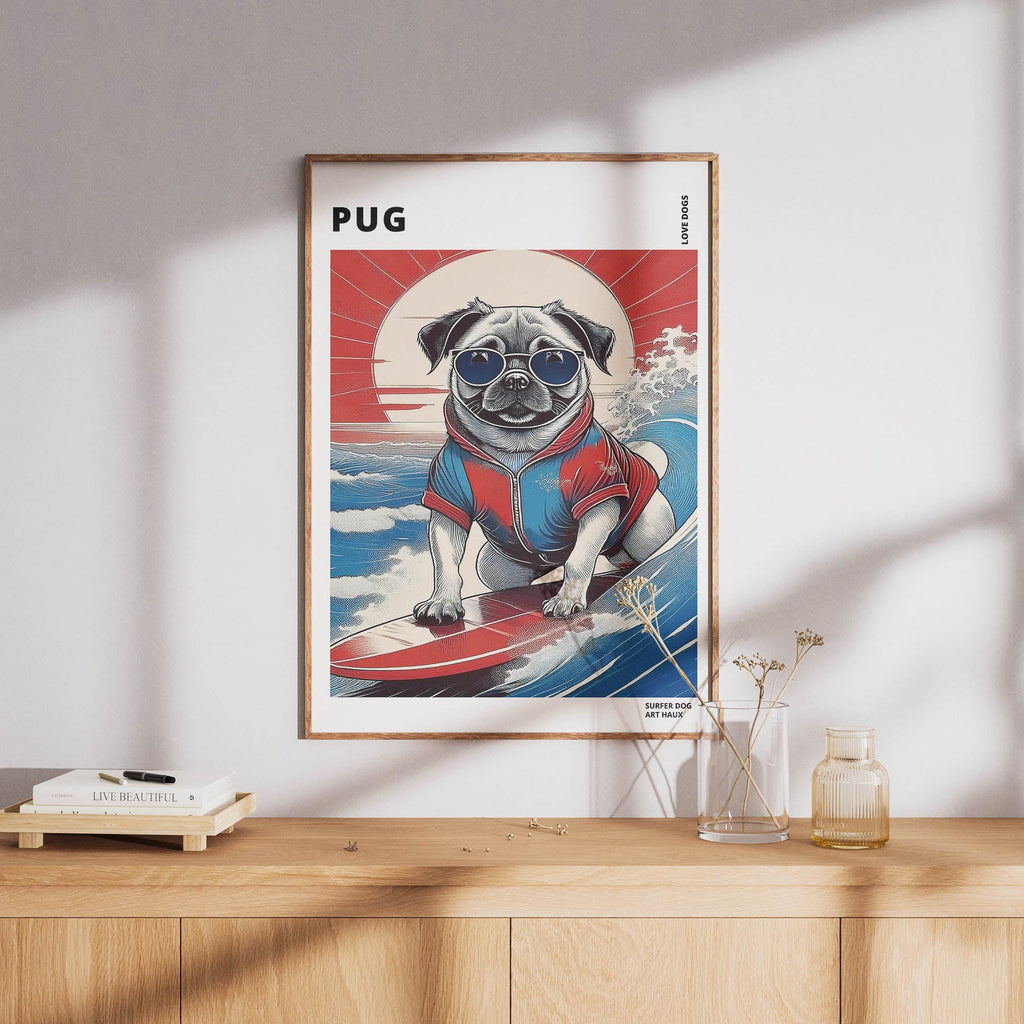 Pug Hokosai Surfer Dogs 2 image 8