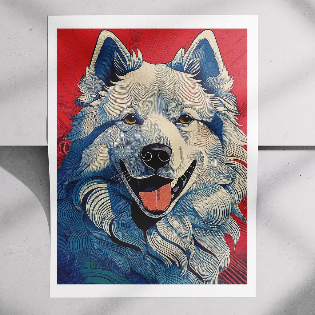 Samoyed Hokusai Japanese Inspired Dog Series image 7