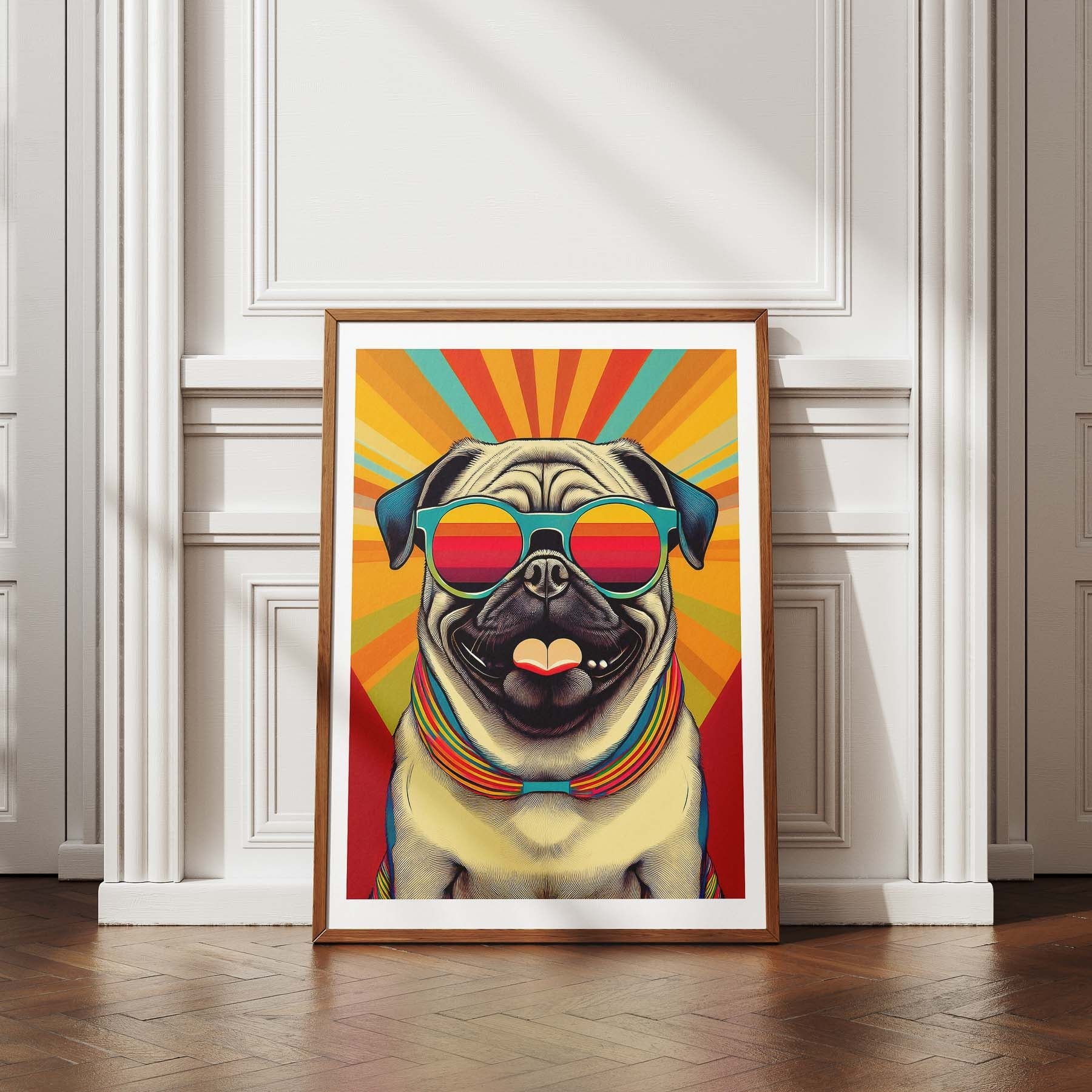 Pug In Colourful Sunnies 1 image 4