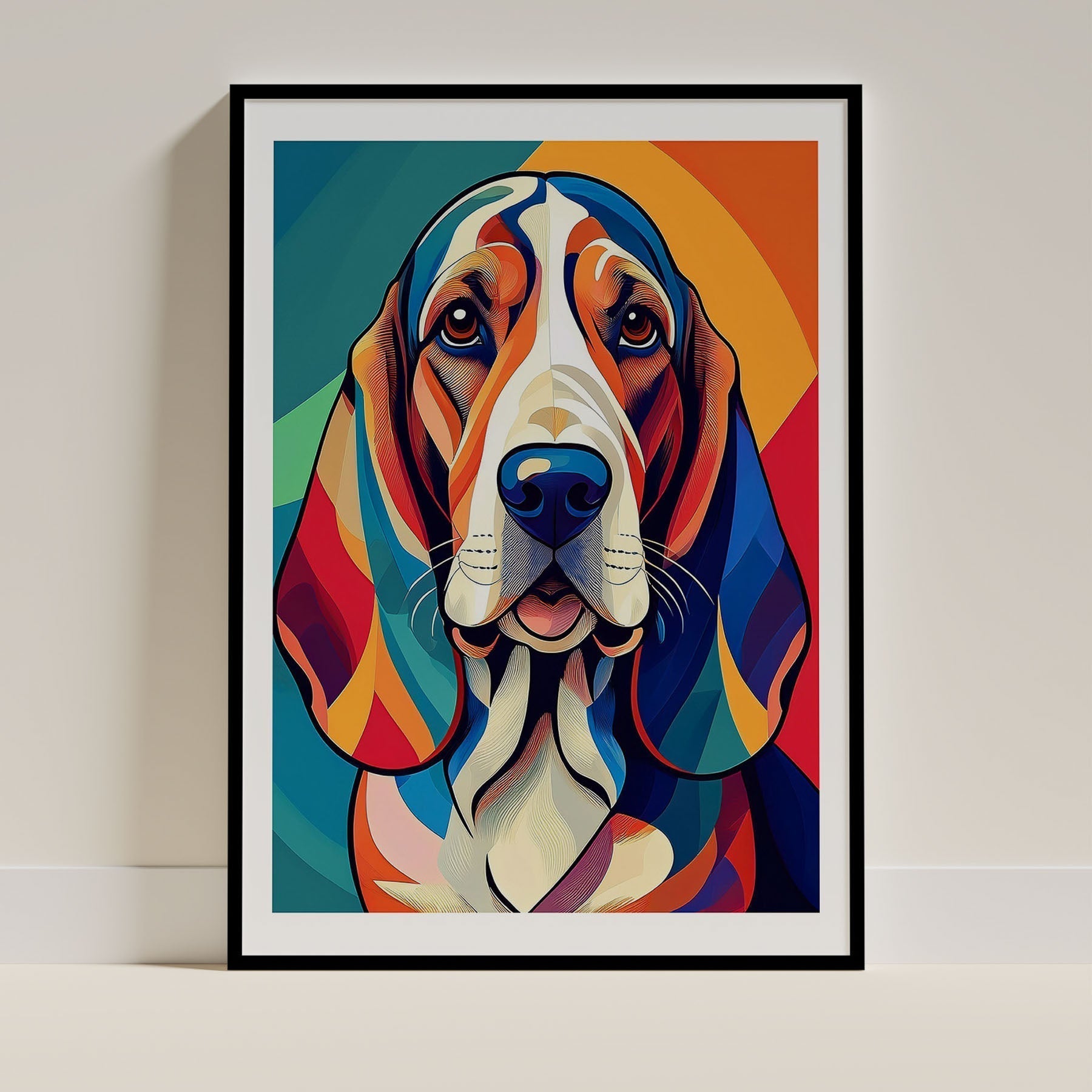 Basset Hound Dog Art Print Unframed Vol 2 | 10 Unique Designs | Wall Art Gift for Dog Lovers - Image 8 | Dogsy & Co