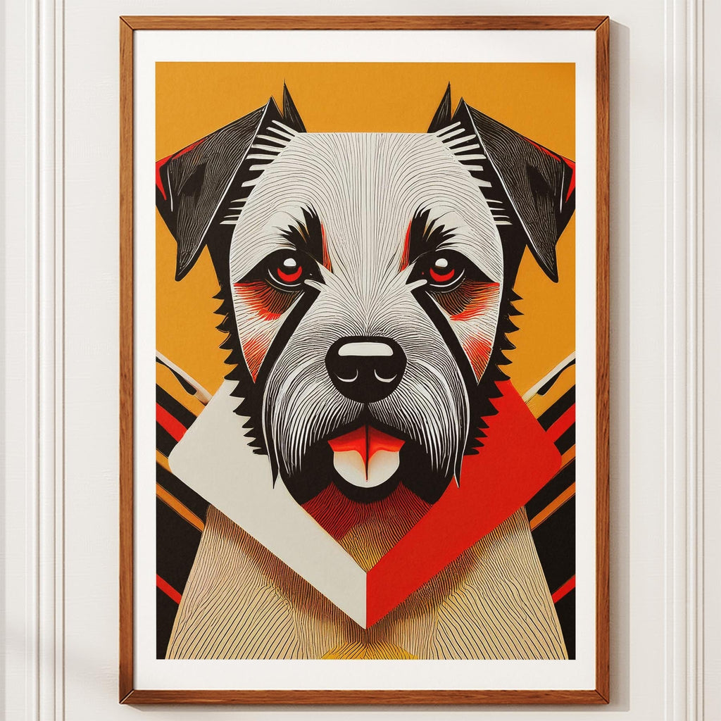 Border Terrier Geometric Orange Series image 10