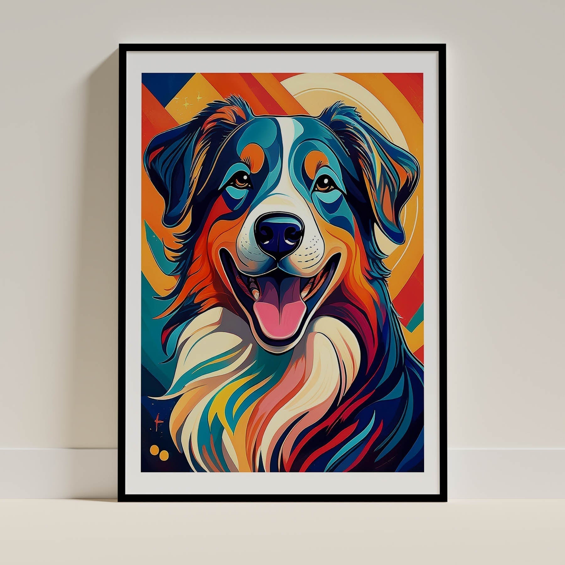 Australian Shepherd Dog Art Print Unframed Vol 3 | 2 Unique Designs | Wall Art Gift for Dog Lovers | Dogsy & Co