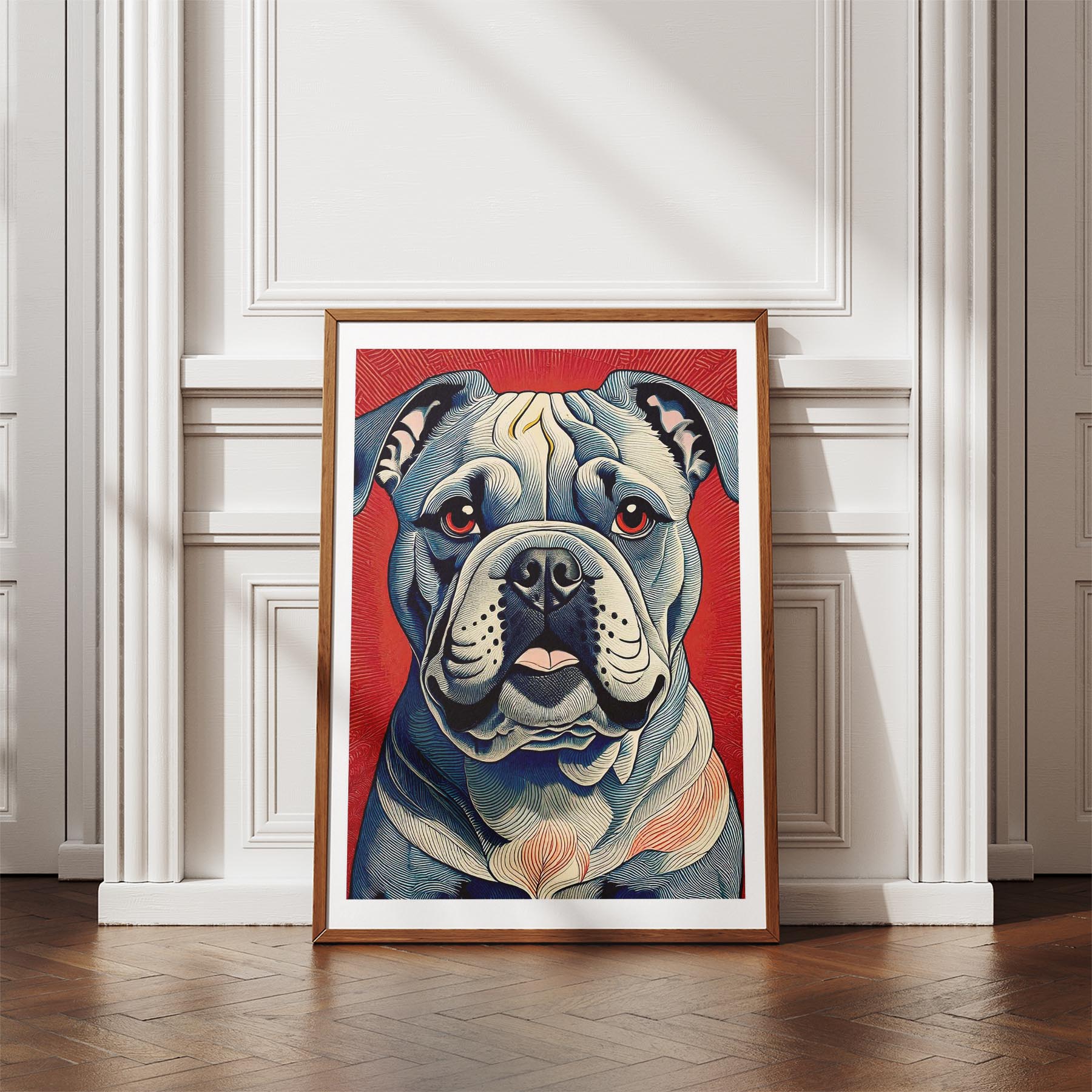 Bulldog Hokusai Japanese Inspired Dog Series 1 image 4