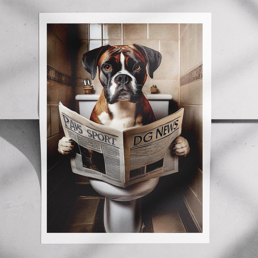 Boxer Toilet Humour Dog Series image 7