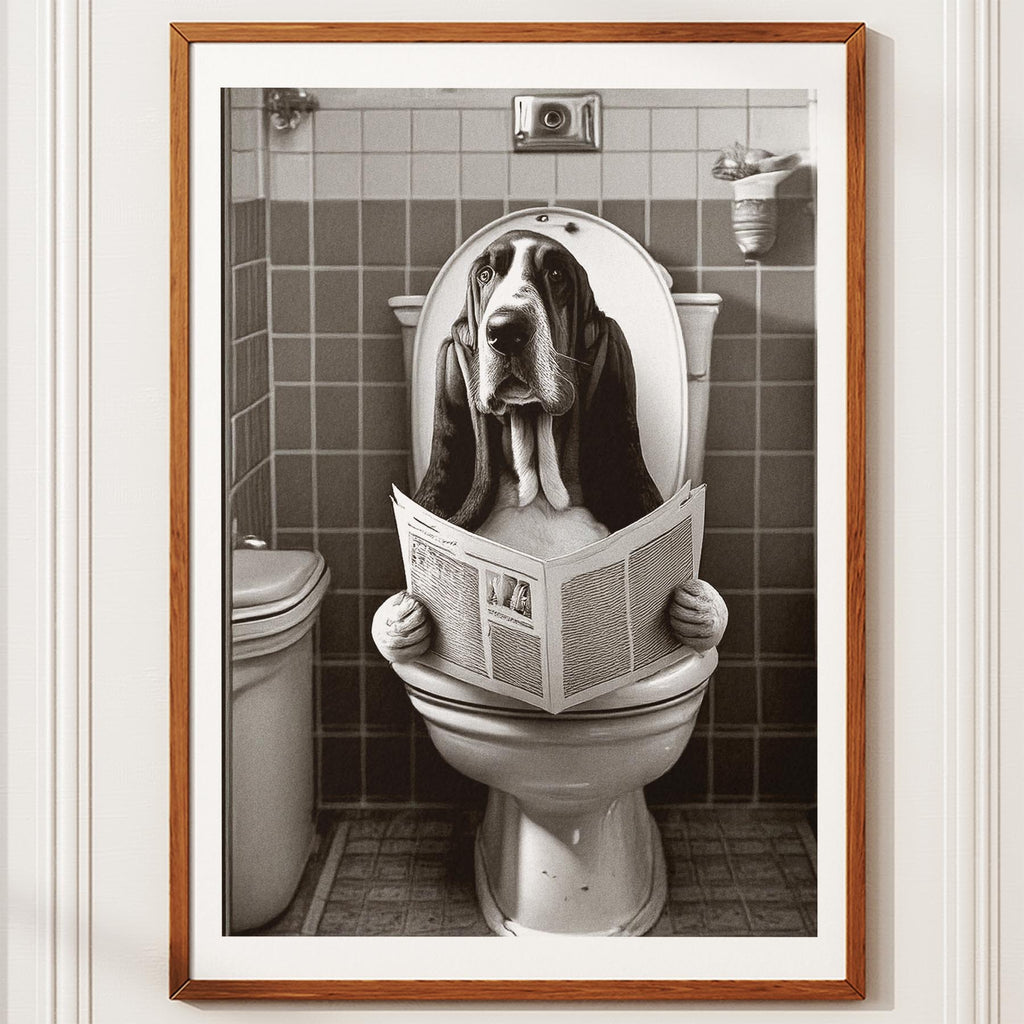 Basset Hound Toilet Humour Dog Series image 10