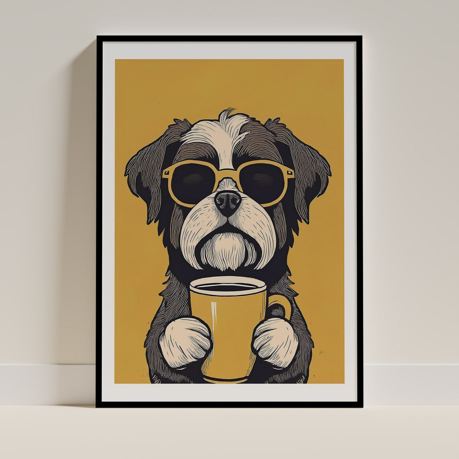 Shih Tzu Dog Art Print Unframed Vol 2 | 8 Unique Designs | Wall Art Gift for Dog Lovers - Image 7 | Dogsy & Co