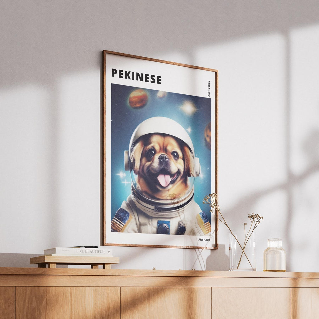 Pekingese Astronaut Dog Series with Text Astro Dog image 5