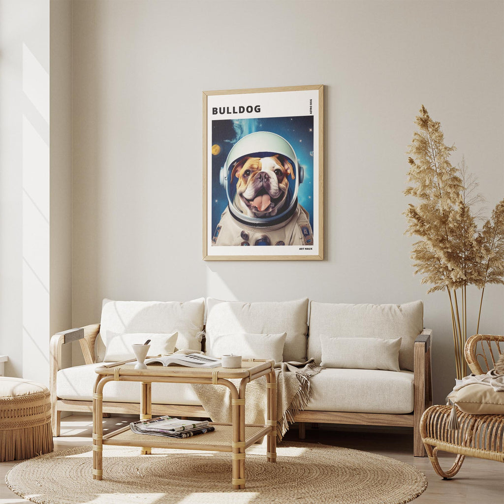 Bulldog Astronaut Dog Series with Text Astro Dog image 2
