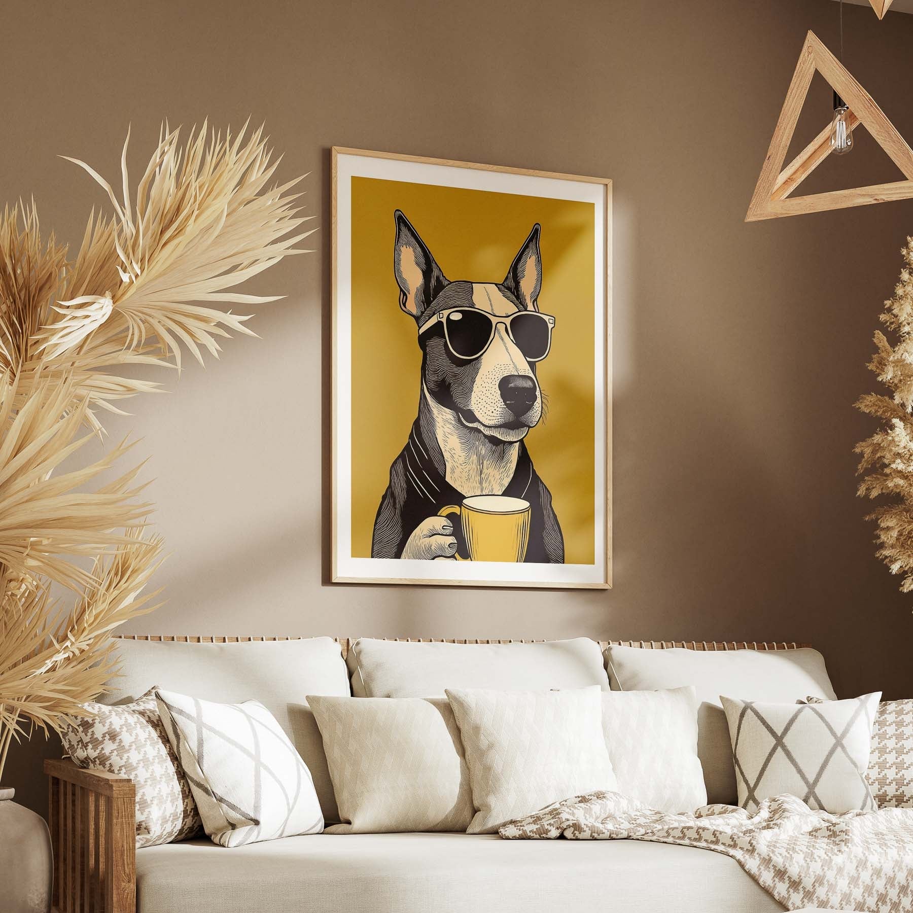 Bullterrier Chillin Coffee Dog image 5