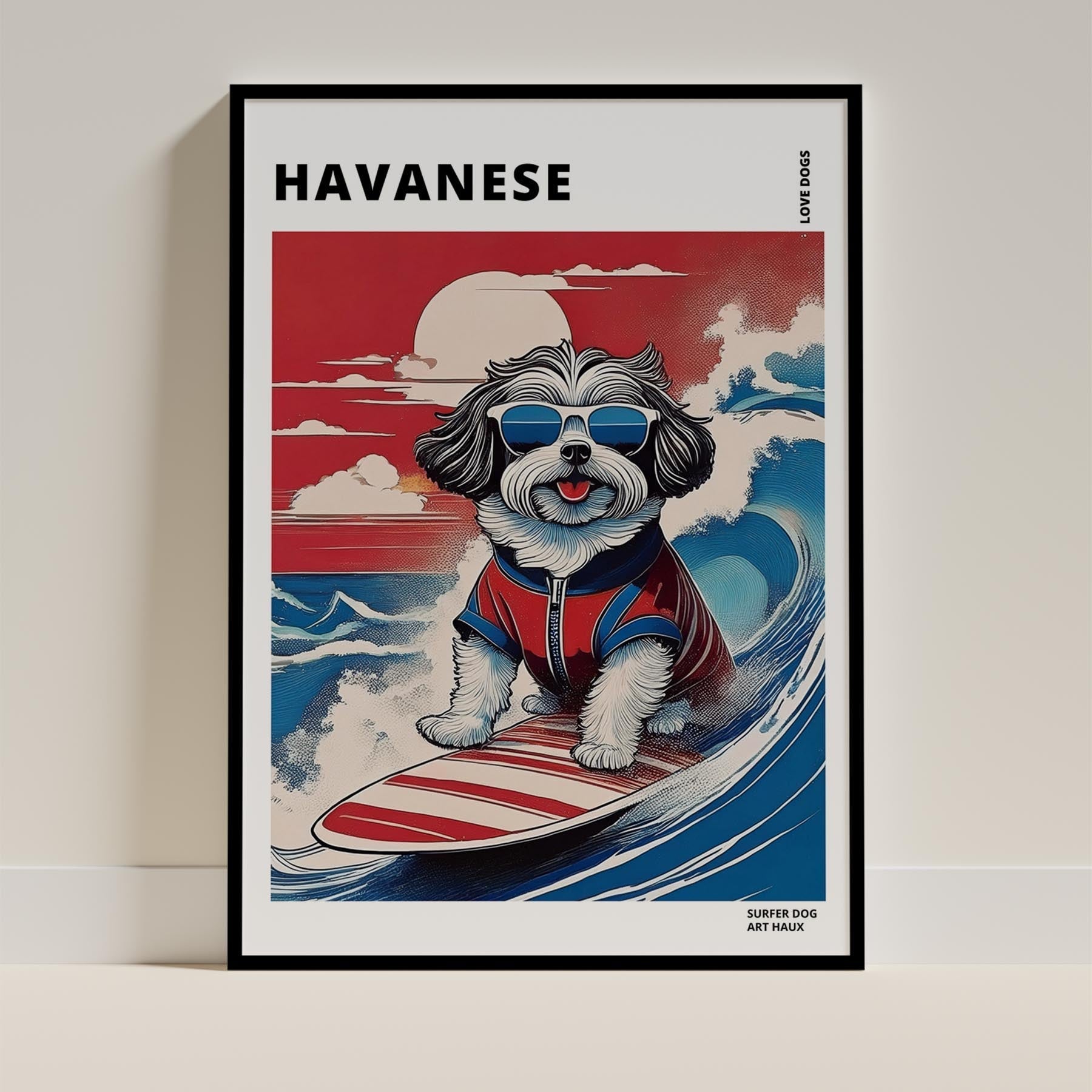 Havanese Hokosai Surfer Dogs 1 image 10