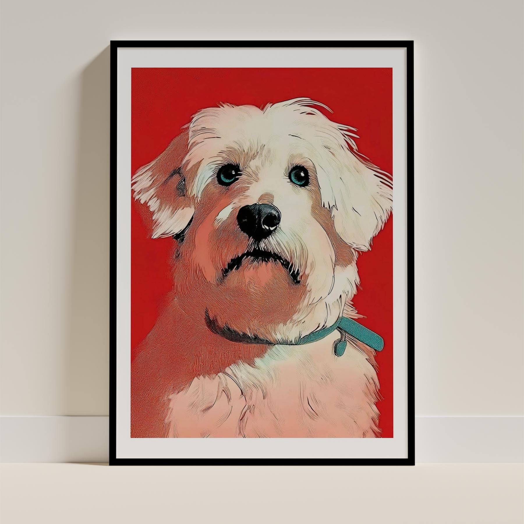 Coton De Tulear Dog Art Print Unframed | 7 Unique Designs | Wall Art Gift for Dog Lovers | Dogsy & Co