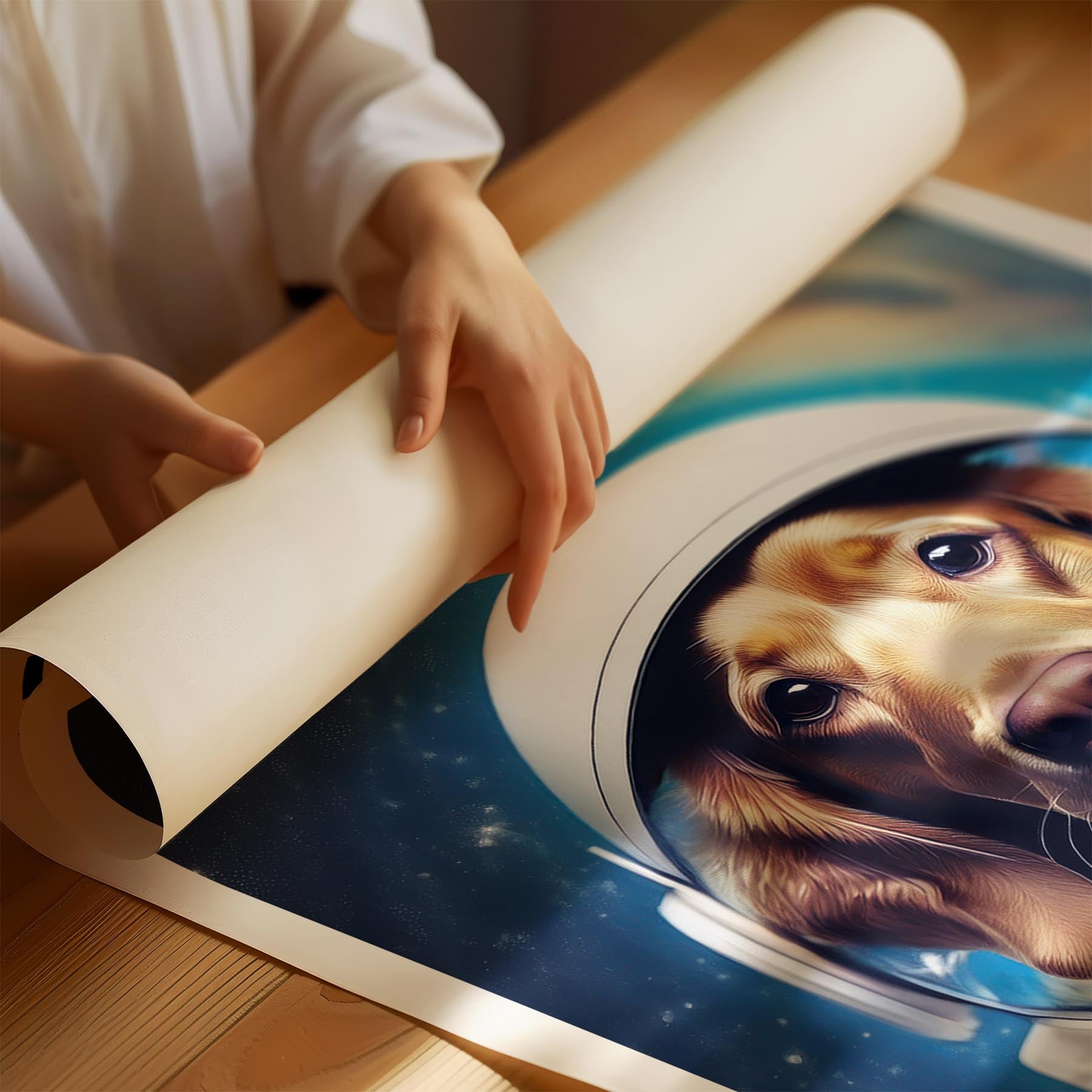 Irish Setter Astronaut Dog Series with Text Astro Dog image 1