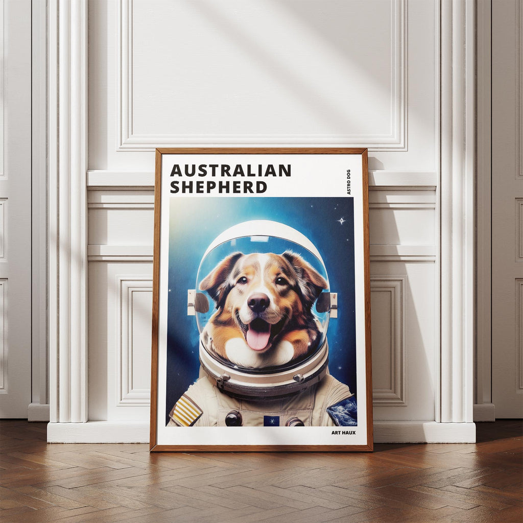 Australian Shepherd Astronaut Dog Series with Text Astro Dog image 4