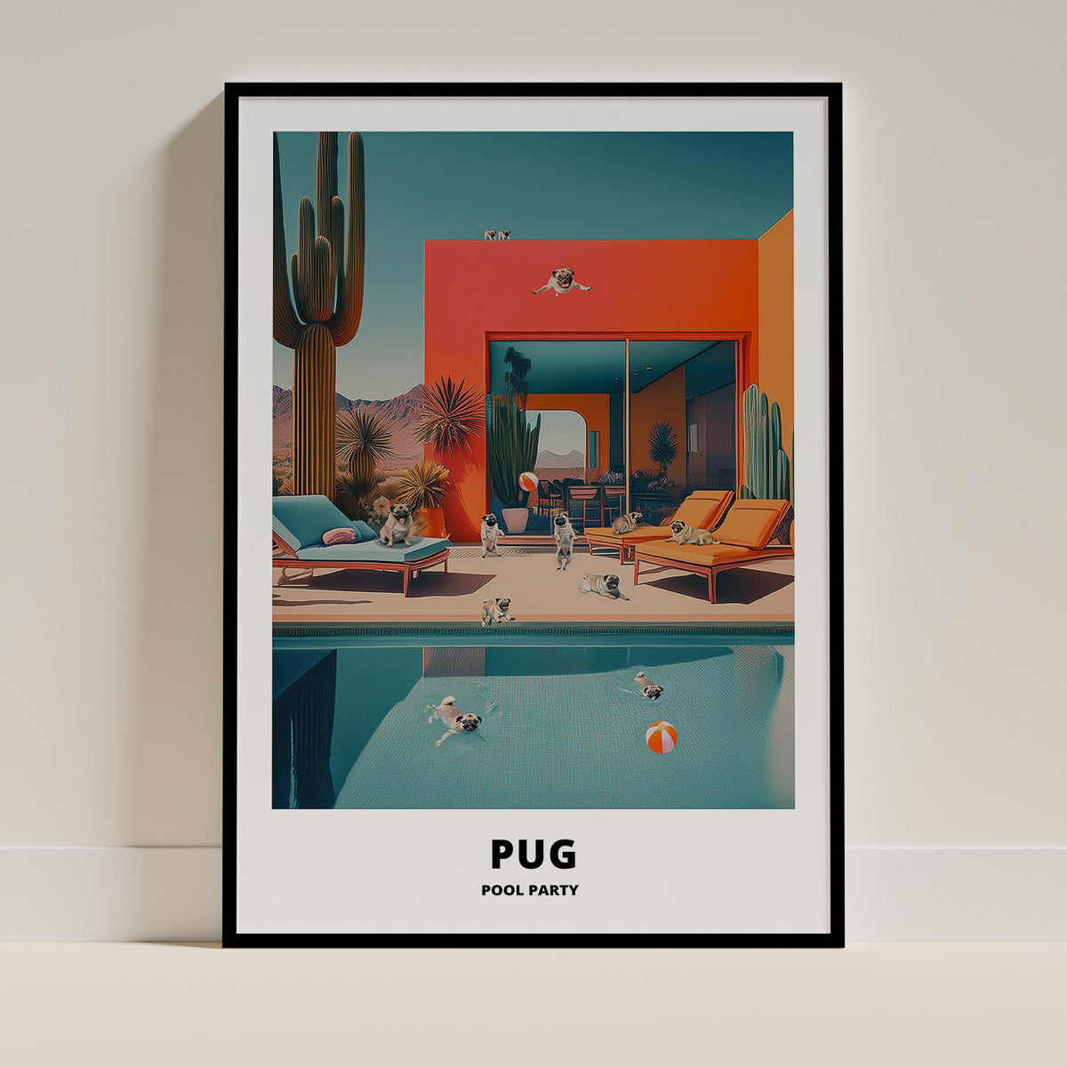 Pug Dog Art Print Unframed Vol 2 | 8 Unique Designs | Wall Art Gift for Dog Lovers - Image 8 | Dogsy & Co