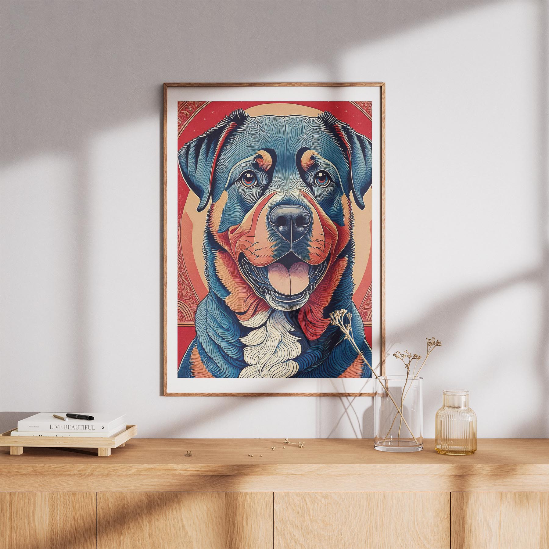 Rottweiler Hokusai Japanese Inspired Dog Series 1 image 8