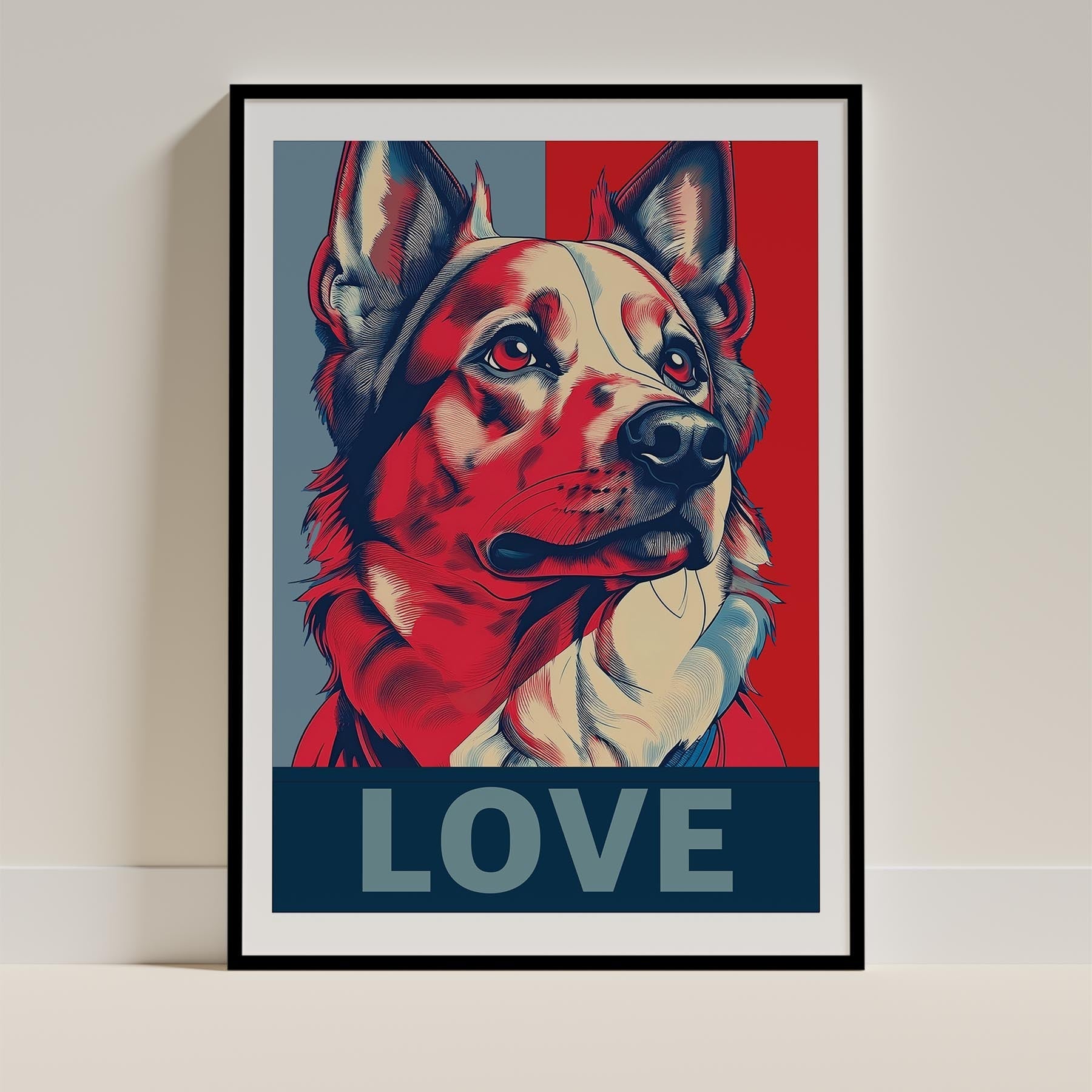 German Spitz LOVE Series Inspired by the Obama Poster image 0
