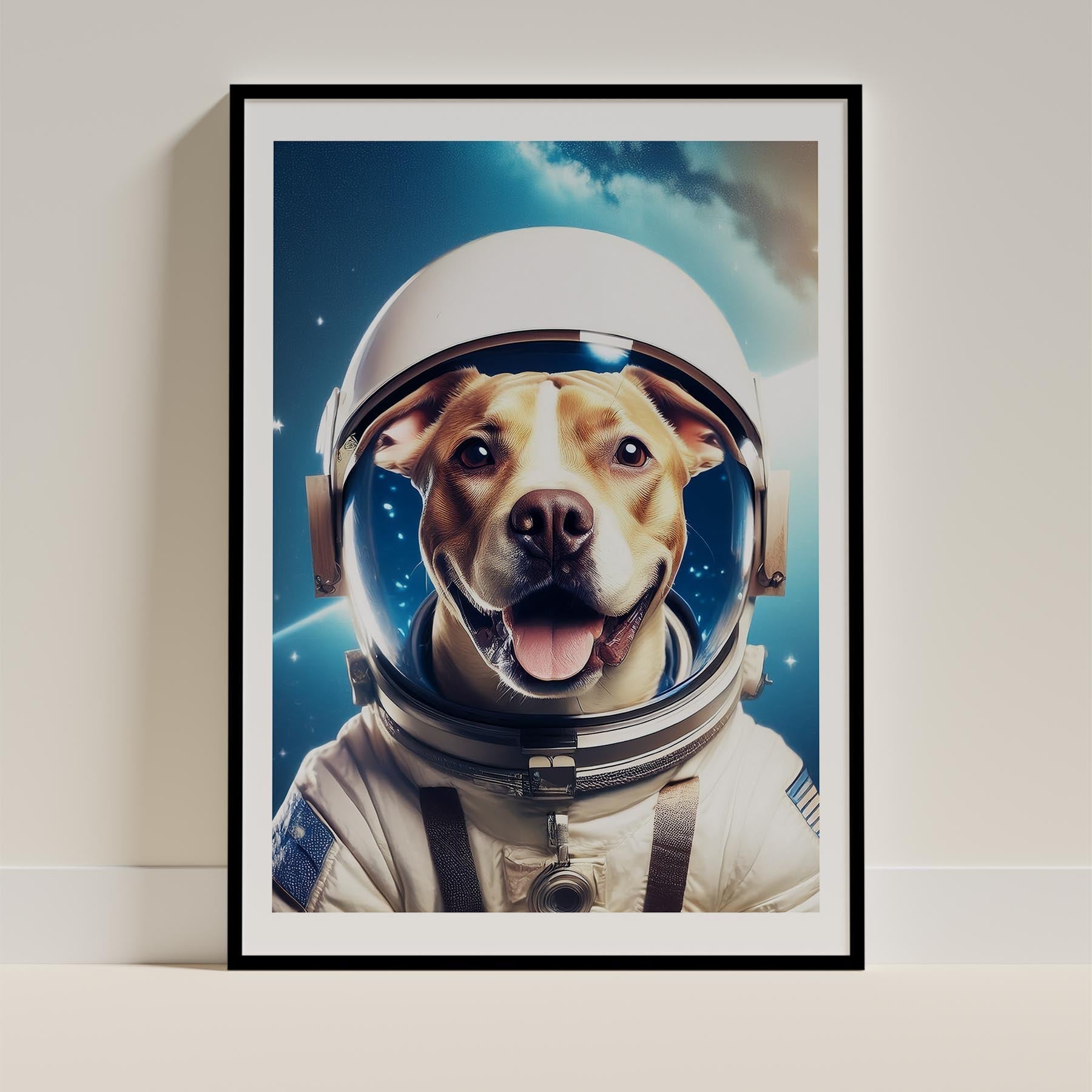 American Staffordshire Terrier Astronaut Dog Series image 0