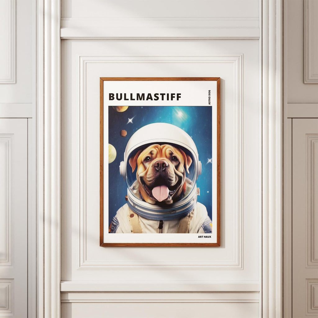 Bullmastiff Astronaut Dog Series with Text Astro Dog image 3
