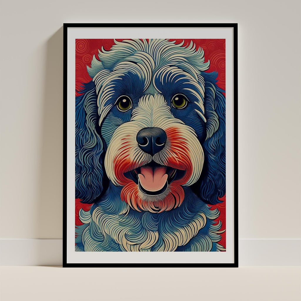 Cavoodle Hokusai Japanese Inspired Dog Series 4 image 0